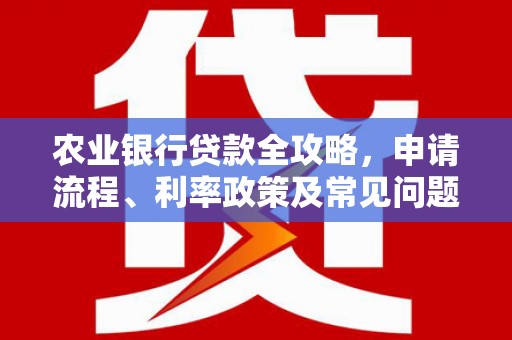 固始农业银行贷款全攻略，申请流程、利率政策及常见问题解析