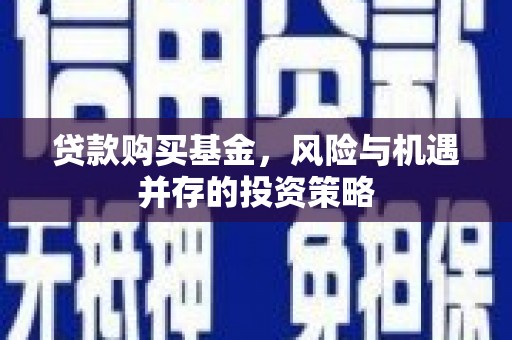 固始贷款购买基金，风险与机遇并存的投资策略