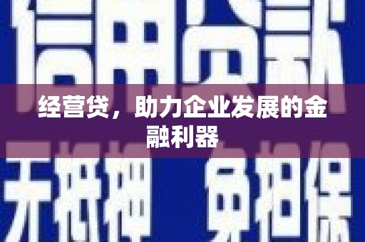 固始经营贷，助力企业发展的金融利器