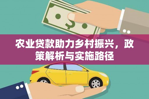 固始农业贷款助力乡村振兴，政策解析与实施路径