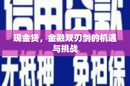 固始现金贷，金融双刃剑的机遇与挑战