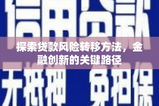 固始探索贷款风险转移方法，金融创新的关键路径