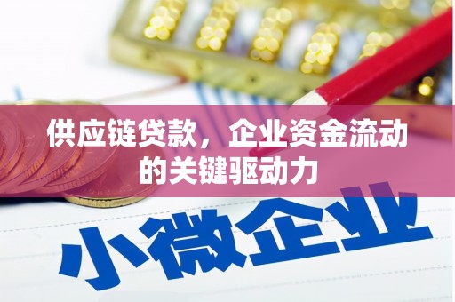 固始供应链贷款，企业资金流动的关键驱动力
