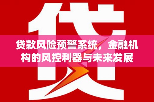 固始贷款风险预警系统，金融机构的风控利器与未来发展
