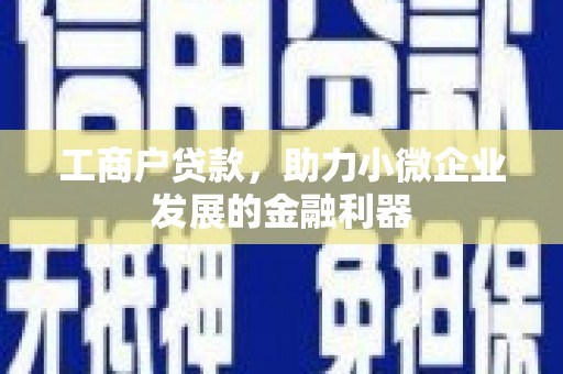 固始工商户贷款，助力小微企业发展的金融利器