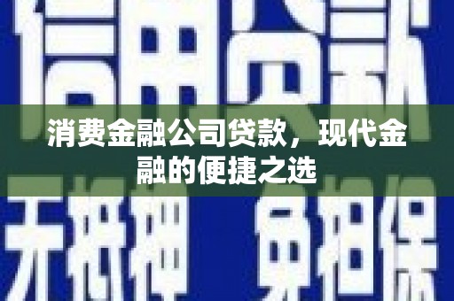 固始消费金融公司贷款，现代金融的便捷之选