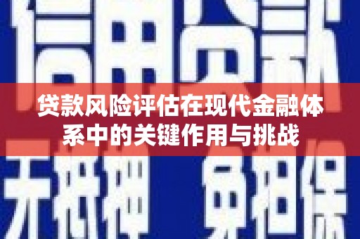 固始贷款风险评估在现代金融体系中的关键作用与挑战