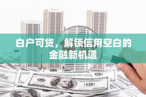 固始白户可贷，解锁信用空白的金融新机遇