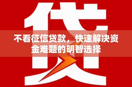固始不看征信贷款，快速解决资金难题的明智选择