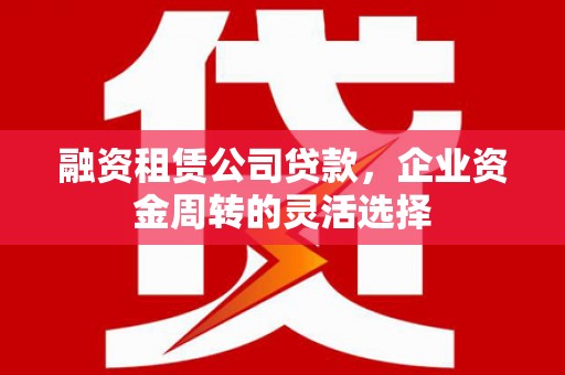 固始融资租赁公司贷款，企业资金周转的灵活选择