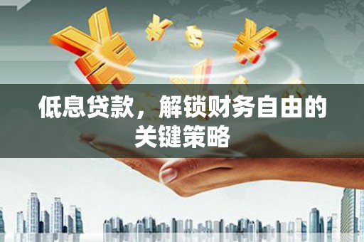 固始低息贷款，解锁财务自由的关键策略
