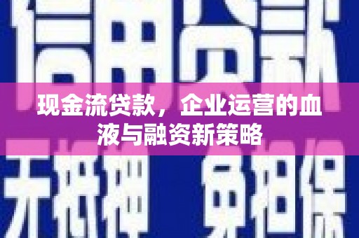 固始现金流贷款，企业运营的血液与融资新策略