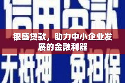 固始银盛贷款，助力中小企业发展的金融利器