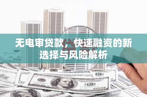 固始无电审贷款，快速融资的新选择与风险解析
