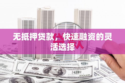 固始无抵押贷款，快速融资的灵活选择