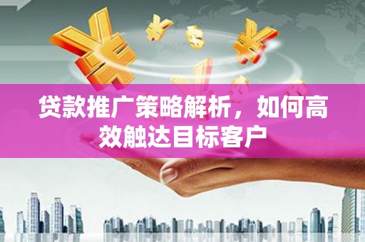 固始贷款推广策略解析，如何高效触达目标客户