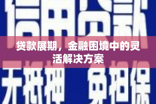 固始贷款展期，金融困境中的灵活解决方案