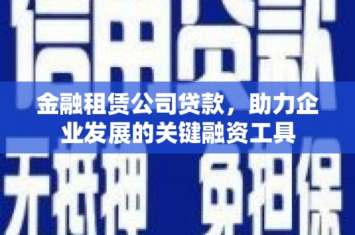 固始金融租赁公司贷款，助力企业发展的关键融资工具