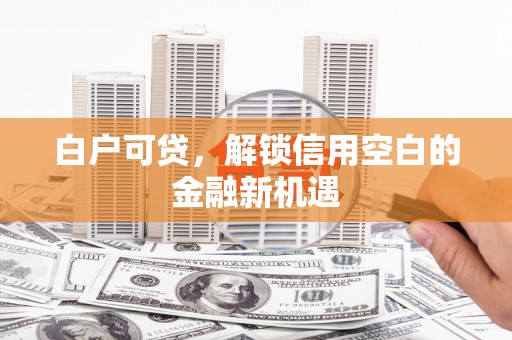 固始白户可贷，解锁信用空白的金融新机遇