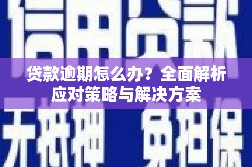固始贷款逾期怎么办？全面解析应对策略与解决方案