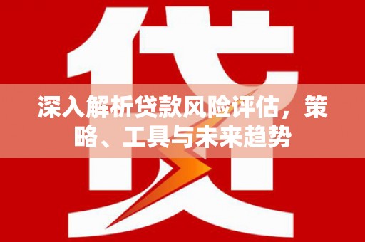 固始深入解析贷款风险评估，策略、工具与未来趋势