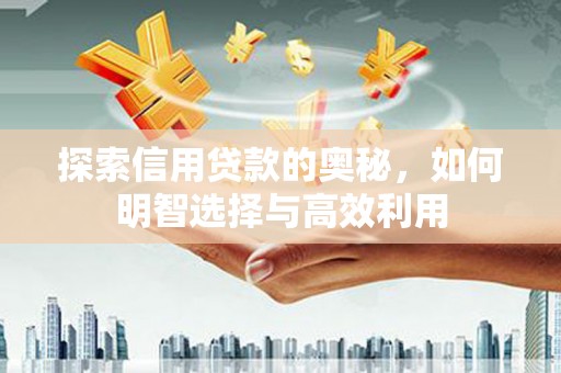 固始探索信用贷款的奥秘，如何明智选择与高效利用