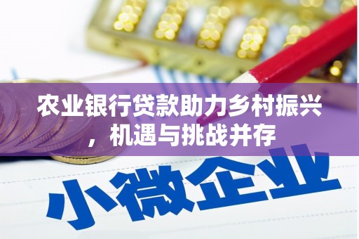 固始农业银行贷款助力乡村振兴，机遇与挑战并存