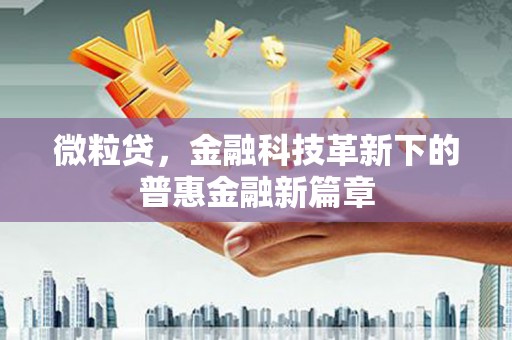 固始微粒贷，金融科技革新下的普惠金融新篇章